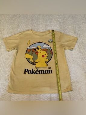 Kids Pokémon Pikachu 025 Adventure Kids Medium Yellow Tee Everyday Wear